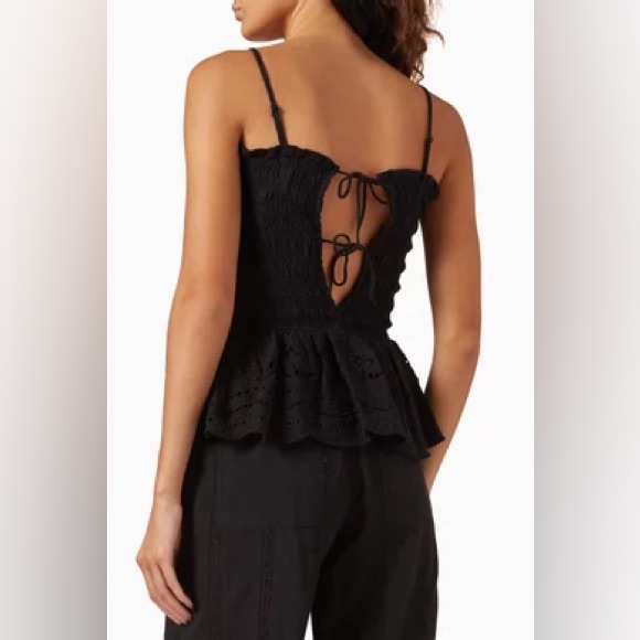 NWT DAMSON MADDER Martina Embroidered Cami Top in Black UK 12 / US 8 - Picture 13 of 13